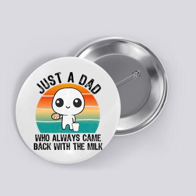 Just A Dad Who Always Came Back With The Milk, Father's Day  Button