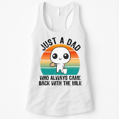 Just A Dad Who Always Came Back With The Milk, Father's Day  Womens Tank Top
