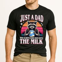 Just A Dad Who Always Came Back With The Milk Funny Raccoon Performance Shirt
