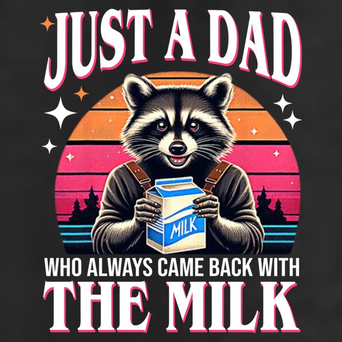 Just A Dad Who Always Came Back With The Milk Funny Raccoon Trucker Hat