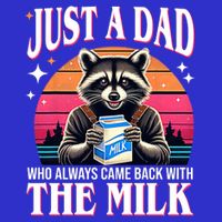 Just A Dad Who Always Came Back With The Milk Funny Raccoon Tank Top