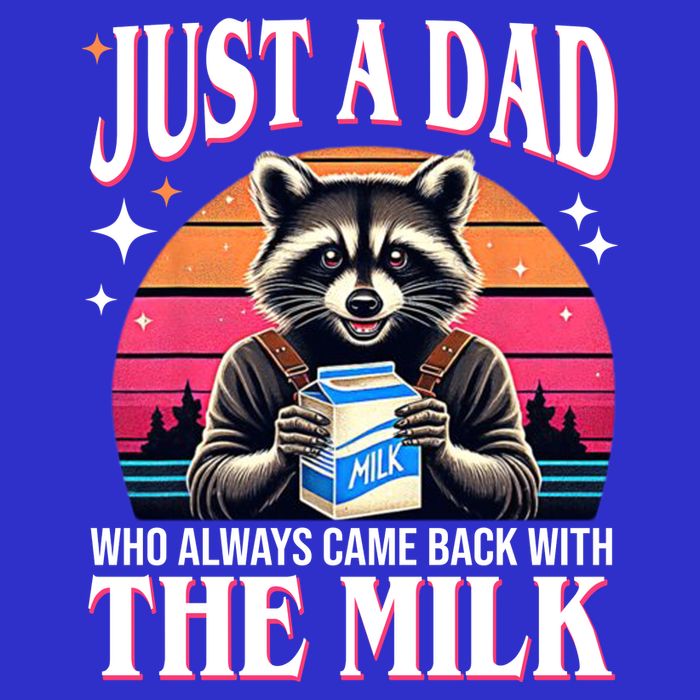 Just A Dad Who Always Came Back With The Milk Funny Raccoon Tank Top