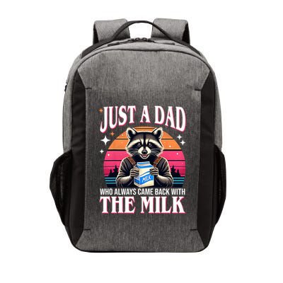 Just A Dad Who Always Came Back With The Milk Funny Raccoon Vector Backpack