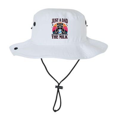 Just A Dad Who Always Came Back With The Milk Funny Raccoon Legacy Cool Fit Booney Bucket Hat