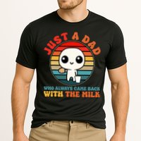 Just A Dad Who Always Came Back With The Milk Funny Father Cooling Performance Crew T-Shirt
