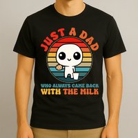 Just A Dad Who Always Came Back With The Milk Funny Father T-Shirt