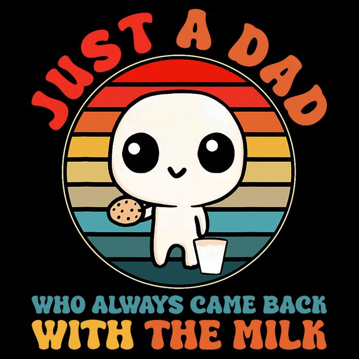 Just A Dad Who Always Came Back With The Milk Funny Father 16 in Basic Backpack