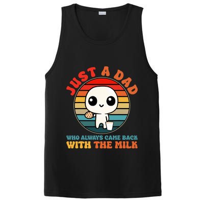 Just A Dad Who Always Came Back With The Milk Funny Father PosiCharge Competitor Tank