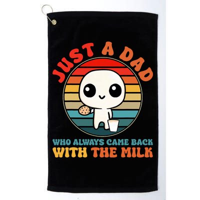 Just A Dad Who Always Came Back With The Milk Funny Father Golf Towel
