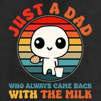 Just A Dad Who Always Came Back With The Milk Funny Father Golf Towel