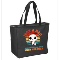 Just A Dad Who Always Came Back With The Milk Funny Father Zip Tote Bag