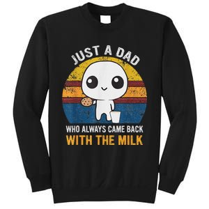 Just A Dad Who Always Came Back With The Milk Daddy Dad Gift Sweatshirt