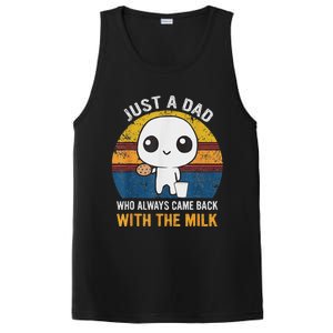 Just A Dad Who Always Came Back With The Milk Daddy Dad Gift PosiCharge Competitor Tank