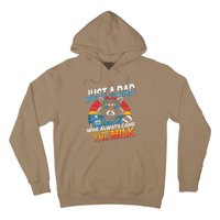 Just A Dad Who Always Came Back With The Milk Funny Raccoon Hoodie