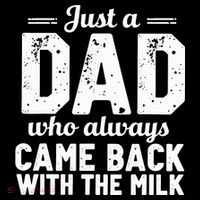 Just A Dad Who Always Came Back With The Milk Fathers Day Pom Pom 12in Knit Beanie
