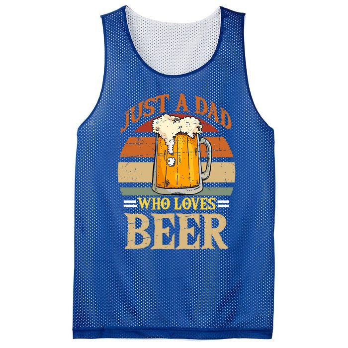 Just A Dad Who Loves Beer Fathers Day Beer Dad Design Gift Mesh Reversible Basketball Jersey Tank