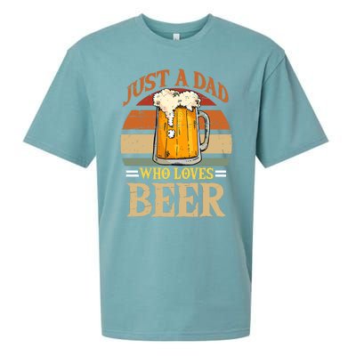 Just A Dad Who Loves Beer Fathers Day Beer Dad Design Gift Sueded Cloud Jersey T-Shirt