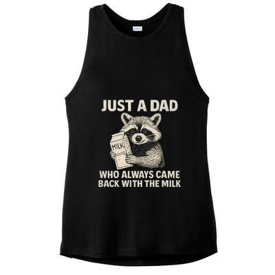 Just a Dad Who Always Came Back with the Milk Ladies PosiCharge Tri-Blend Wicking Tank