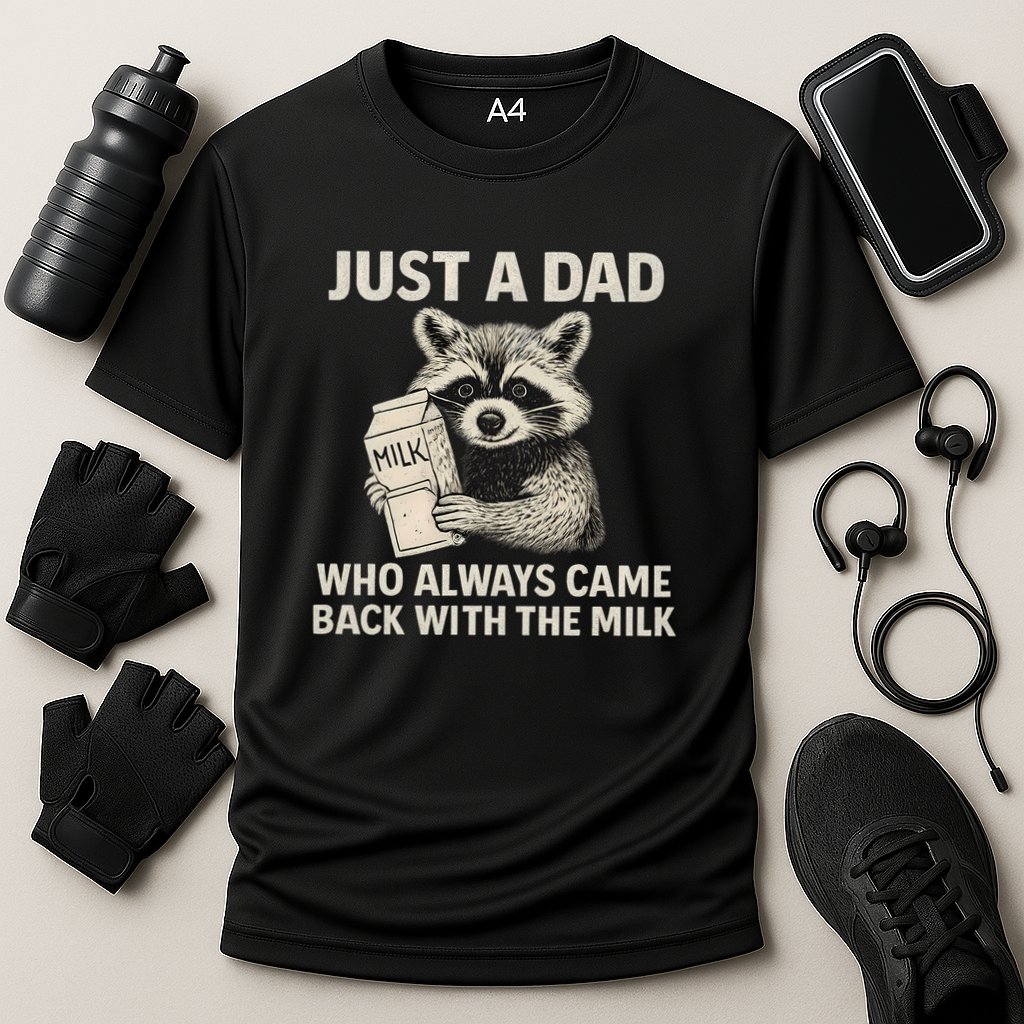 Just a Dad Who Always Came Back with the Milk Performance Shirt