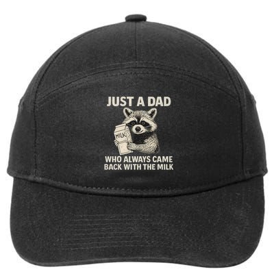 Just a Dad Who Always Came Back with the Milk 7-Panel Snapback Hat