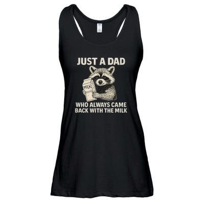 Just a Dad Who Always Came Back with the Milk Ladies Essential Flowy Tank
