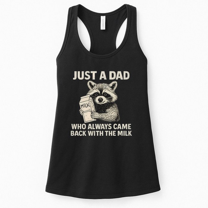 Just a Dad Who Always Came Back with the Milk Womens Tank Top