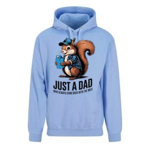 Just A Dad Who Always Came Back With The Milk Unisex Surf Hoodie