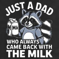 Just A Dad Who Always Came Back With The Milk Dad Garment-Dyed Fleece Hoodie