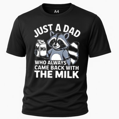 Just A Dad Who Always Came Back With The Milk Dad Performance Shirt
