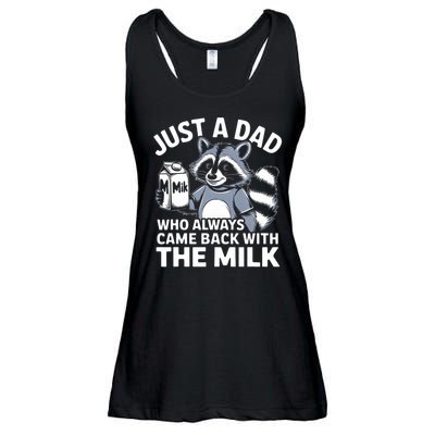 Just A Dad Who Always Came Back With The Milk Dad Ladies Essential Flowy Tank