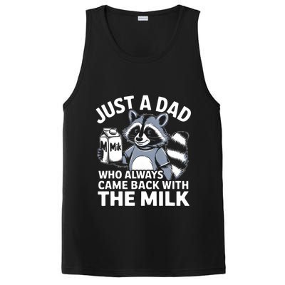 Just A Dad Who Always Came Back With The Milk Dad PosiCharge Competitor Tank