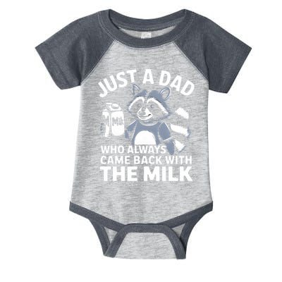 Just A Dad Who Always Came Back With The Milk Dad Infant Baby Jersey Bodysuit