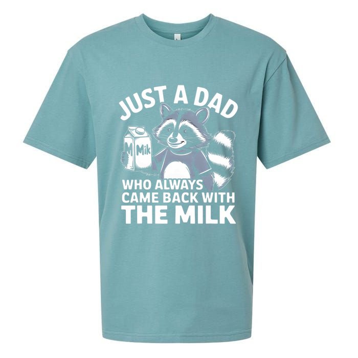 Just A Dad Who Always Came Back With The Milk Dad Sueded Cloud Jersey T-Shirt