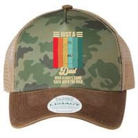 Just A Dad Who Always Came Back With The Milk Funny Retro Legacy Tie Dye Trucker Hat