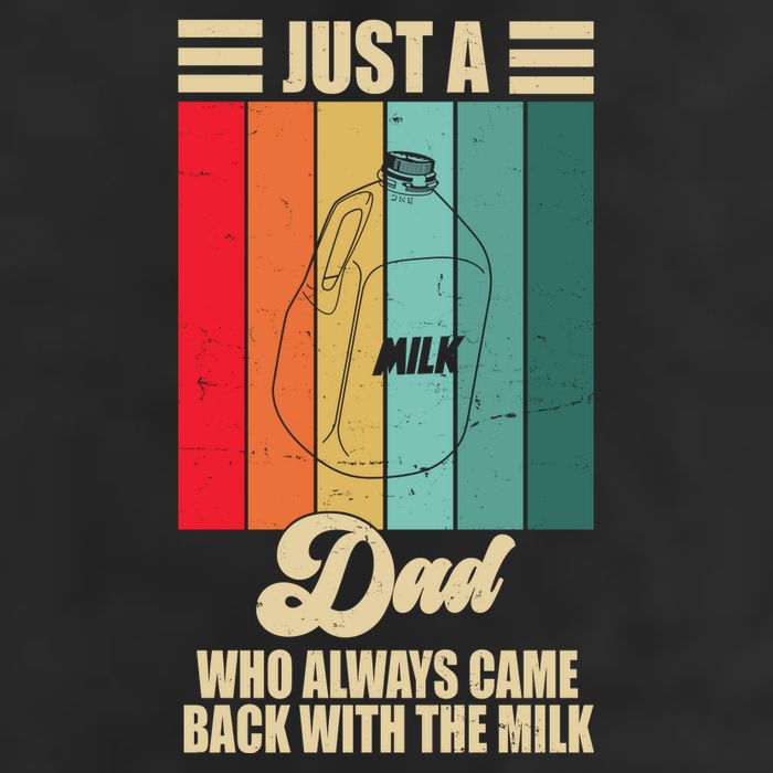 Just A Dad Who Always Came Back With The Milk Funny Retro Adult Drive Performance Visor