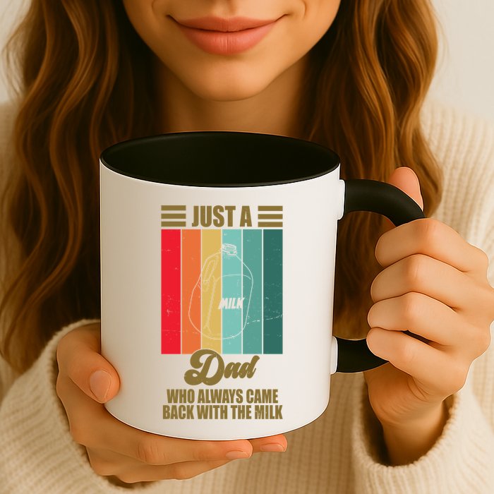 Just A Dad Who Always Came Back With The Milk Funny Retro Mug