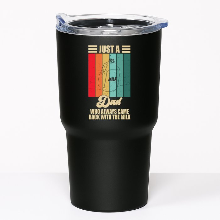 Just A Dad Who Always Came Back With The Milk Funny Retro Tumbler