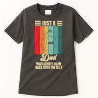 Just A Dad Who Always Came Back With The Milk Funny Retro Tall T-Shirt