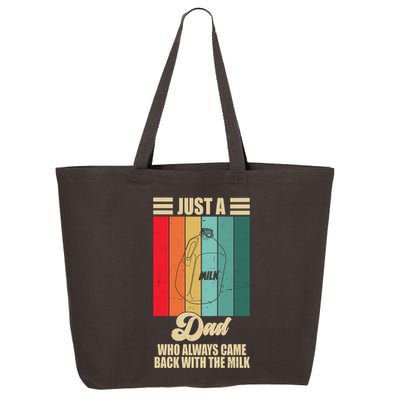 Just A Dad Who Always Came Back With The Milk Funny Retro 25L Jumbo Tote