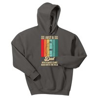 Just A Dad Who Always Came Back With The Milk Funny Retro Kids Hoodie