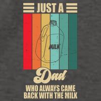 Just A Dad Who Always Came Back With The Milk Funny Retro Vector Backpack