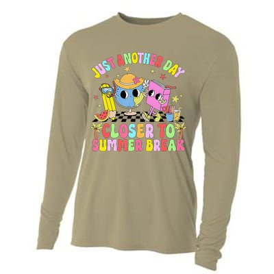 Just Another Day Closer To Summer Break Last Day Of School Cooling Performance Long Sleeve Crew