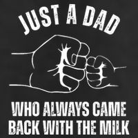 Just A Dad Who Always Came Back With The Milk 7 Panel Mesh Trucker Snapback Hat