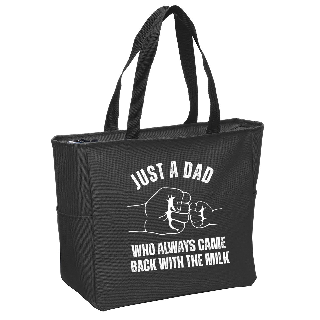 Just A Dad Who Always Came Back With The Milk Zip Tote Bag