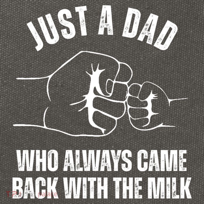 Just A Dad Who Always Came Back With The Milk Cotton Canvas Backpack