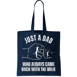 Just A Dad Who Always Came Back With The Milk Tote Bag