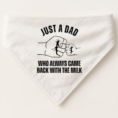Just A Dad Who Always Came Back With The Milk USA-Made Doggie Bandana