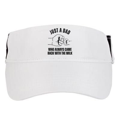 Just A Dad Who Always Came Back With The Milk Adult Drive Performance Visor
