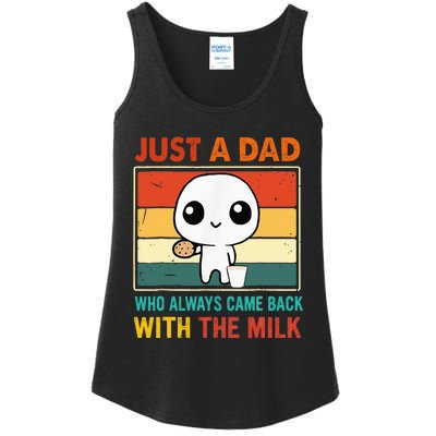 Just A Dad Who Always Came Back With The Milk Ladies Essential Tank