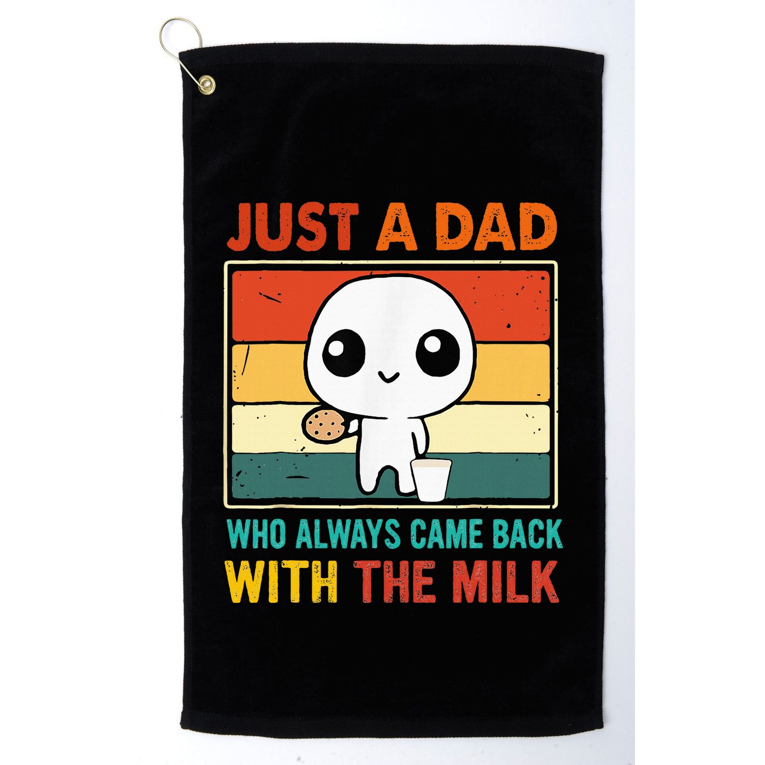 Just A Dad Who Always Came Back With The Milk Golf Towel